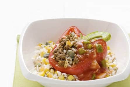 Gevulde paprika met notenrijst