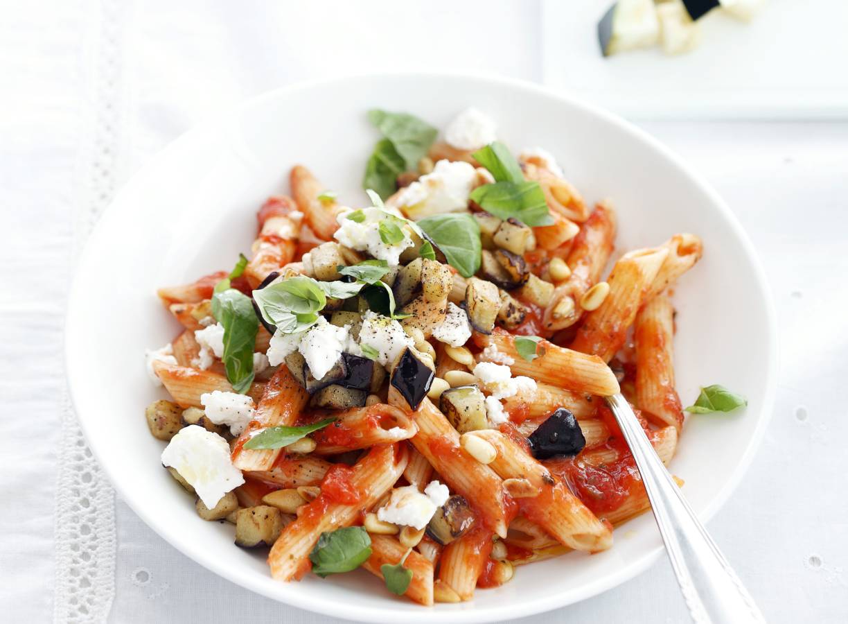 Pasta met aubergines recept - Allerhande | Albert Heijn