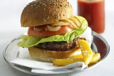 Homemade hamburgers