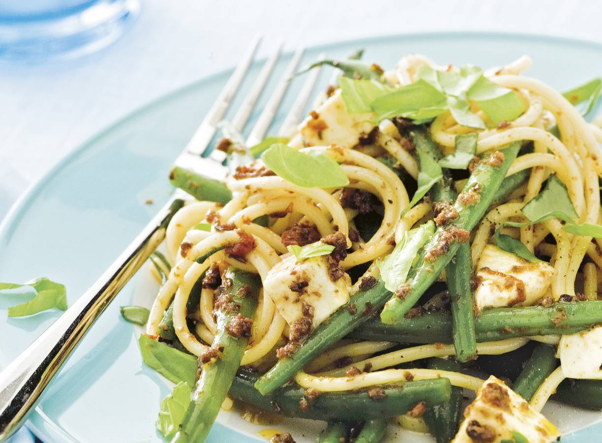Pasta met sperziebonen