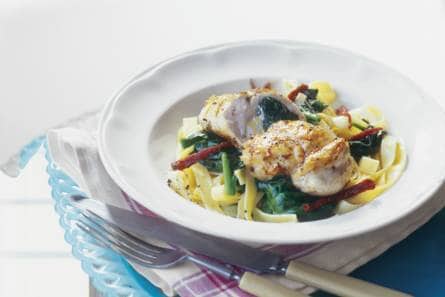 Kipfilet met spinazie