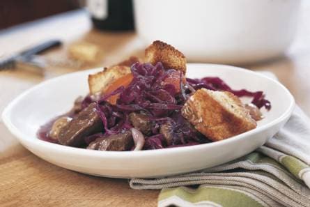 Runderstoofpot met rodekool