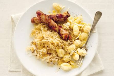 Gnocchi met zuurkool en Frankfurters