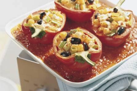 Gevulde paprika met geitenkaas