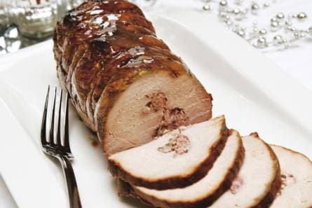 Rollade gelakt met stroop