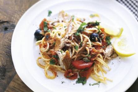 Spaghetti met makreel