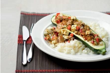 Gevulde courgettes met tonijn