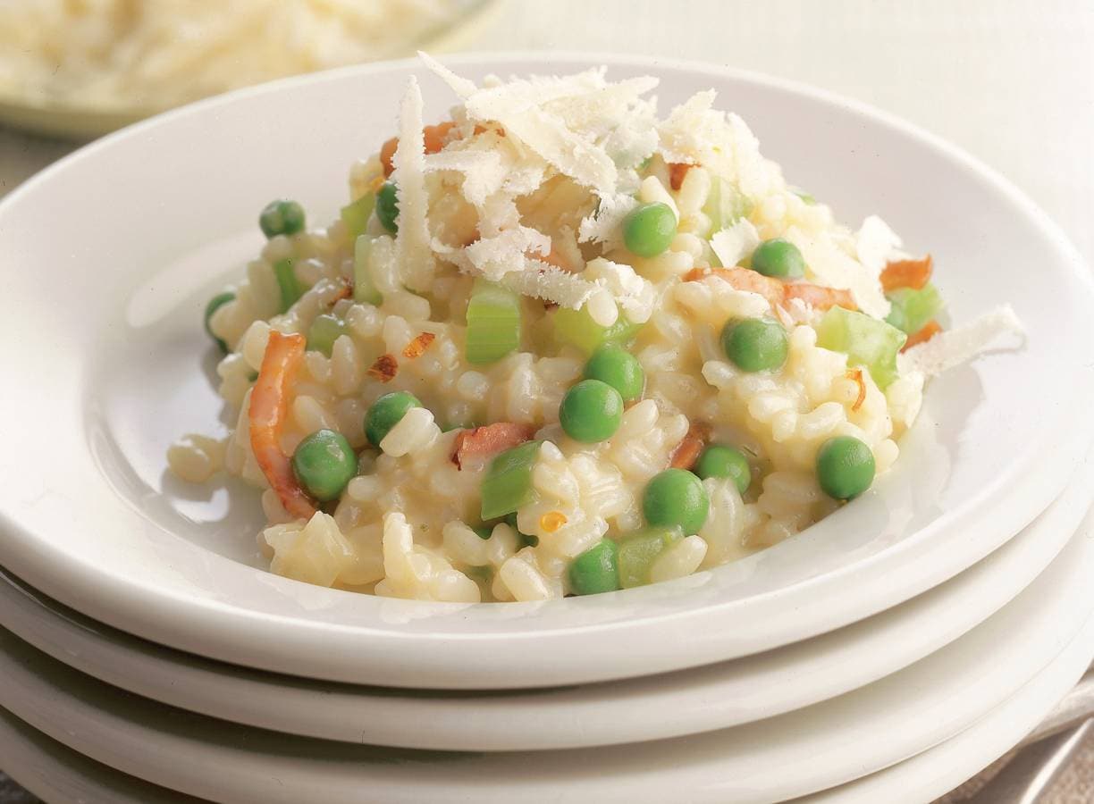 Risotto met erwten
