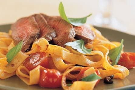 Tagliatelle met biefstuk