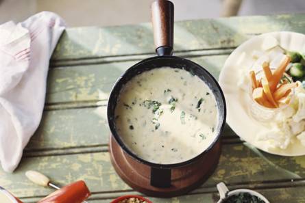 Pittige Italiaanse kaasfondue