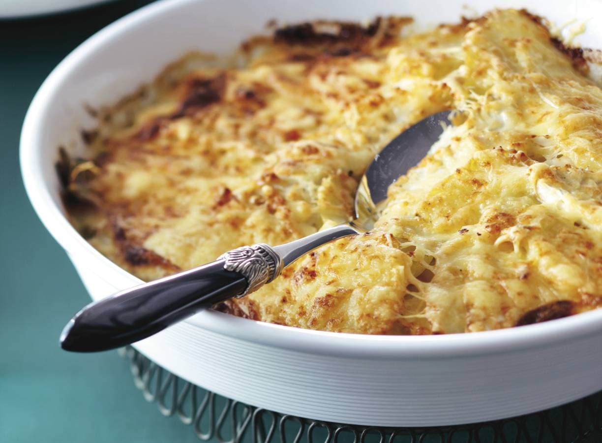 Aardappelgratin met knolselderij