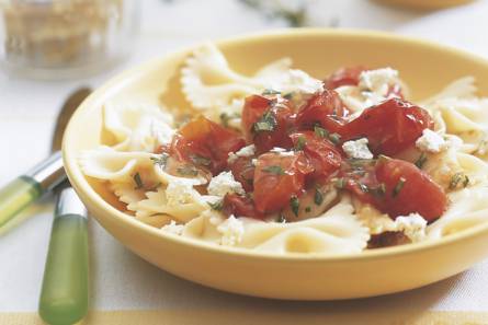 Kruidige pasta met geitenkaas