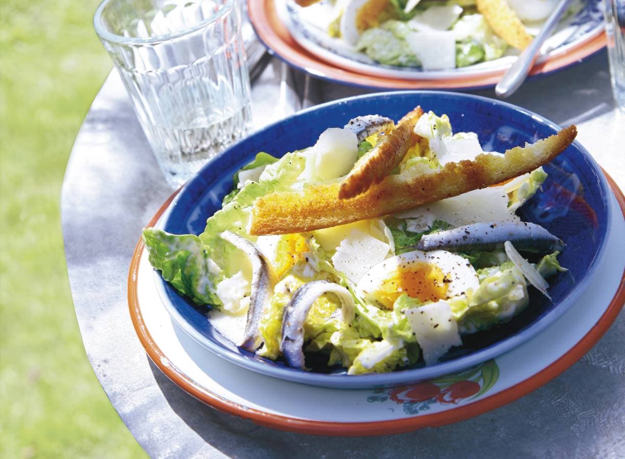 Snelle caesar salade