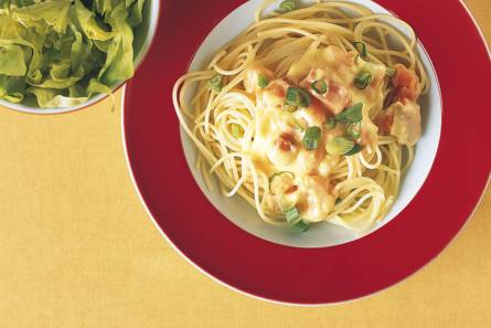 Spaghetti met frisse zalm-roomsaus