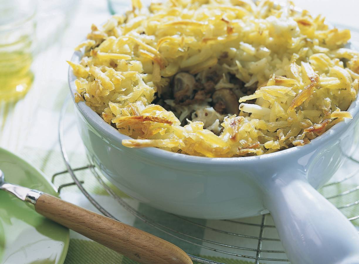 Zuurkoolschotel met röstideksel