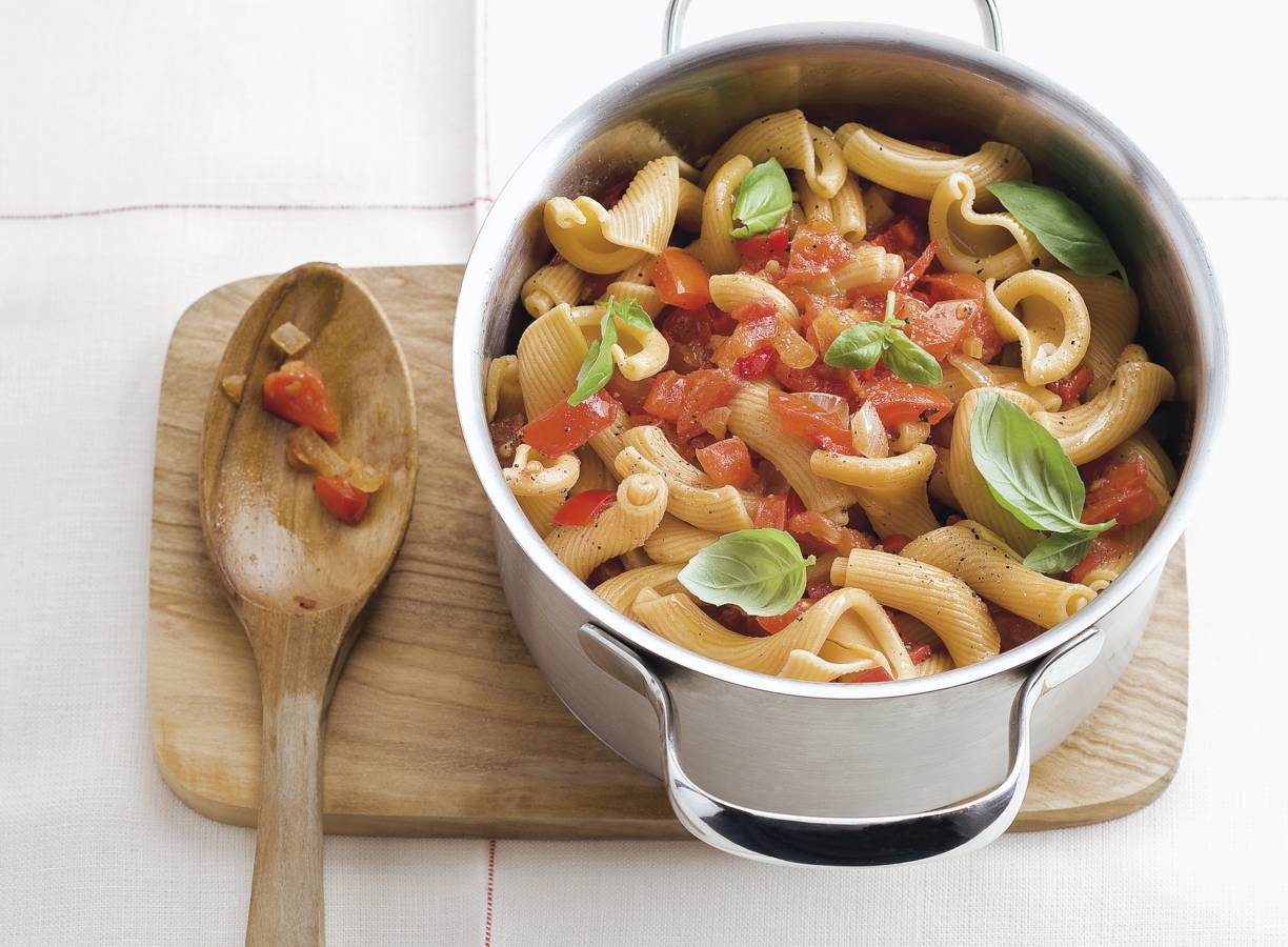 Pasta met rode peper