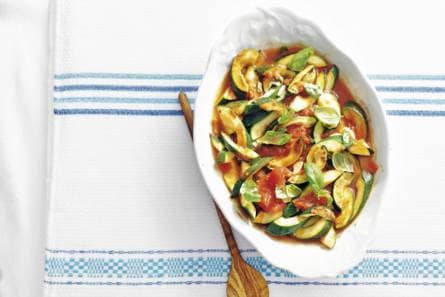 Gestoofde courgette