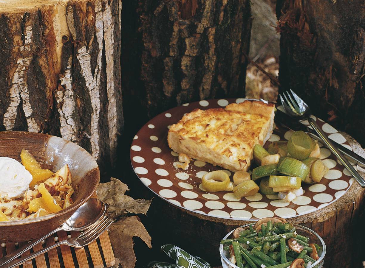 Quiche met gerookte kip