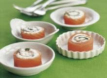 Chic hapje met zalm en frisse ricotta.