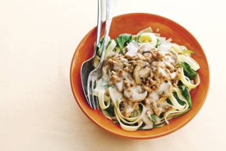 Tagliatelle met gehaktstroganoff