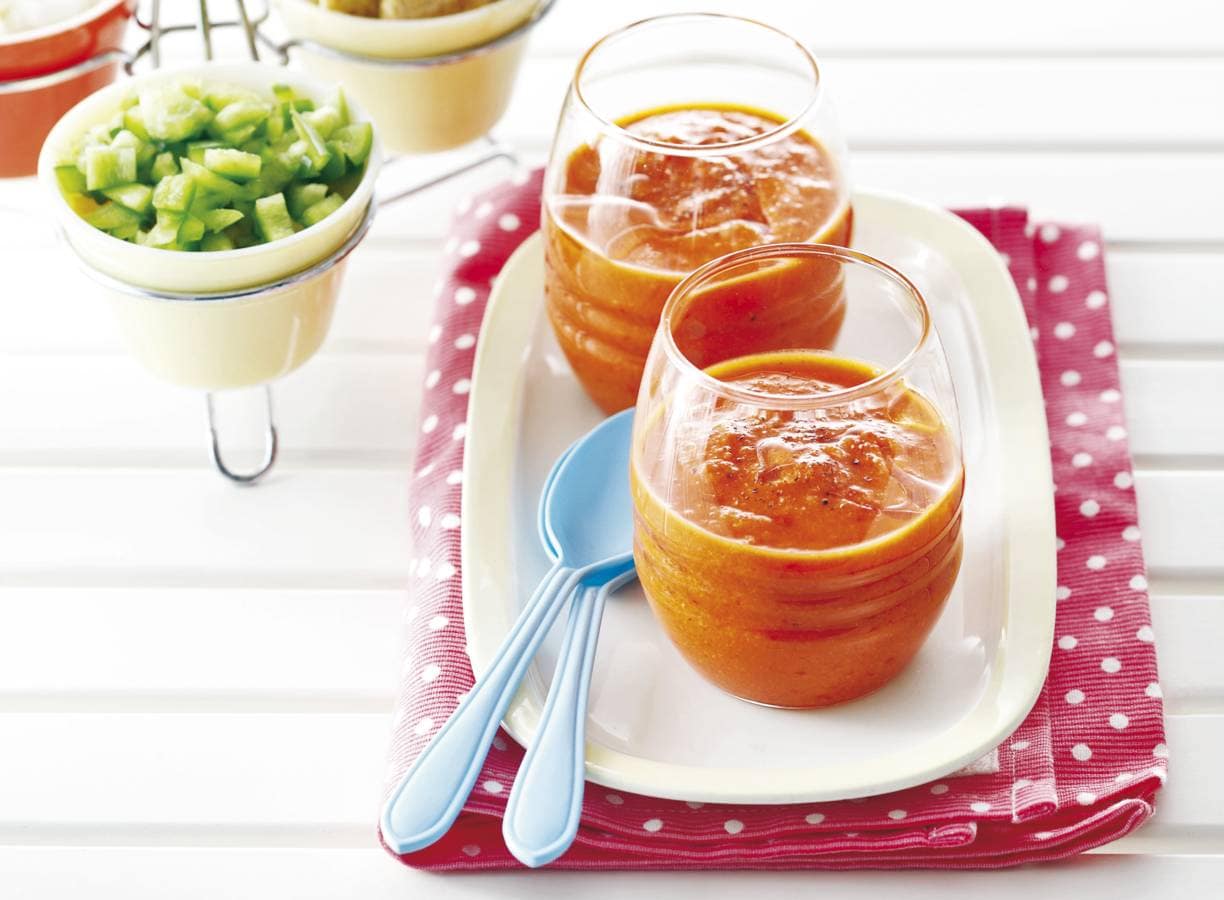 Gazpacho met gegrilde paprika