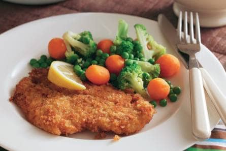 Krokante scholfilet met stoomgroenten