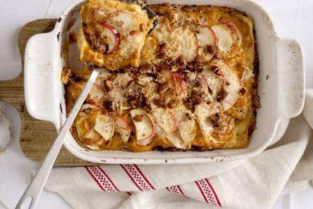 Lasagne met pompoen en appel