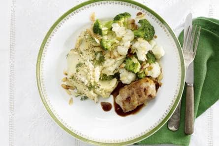 Slavink met mosterd-dillepuree