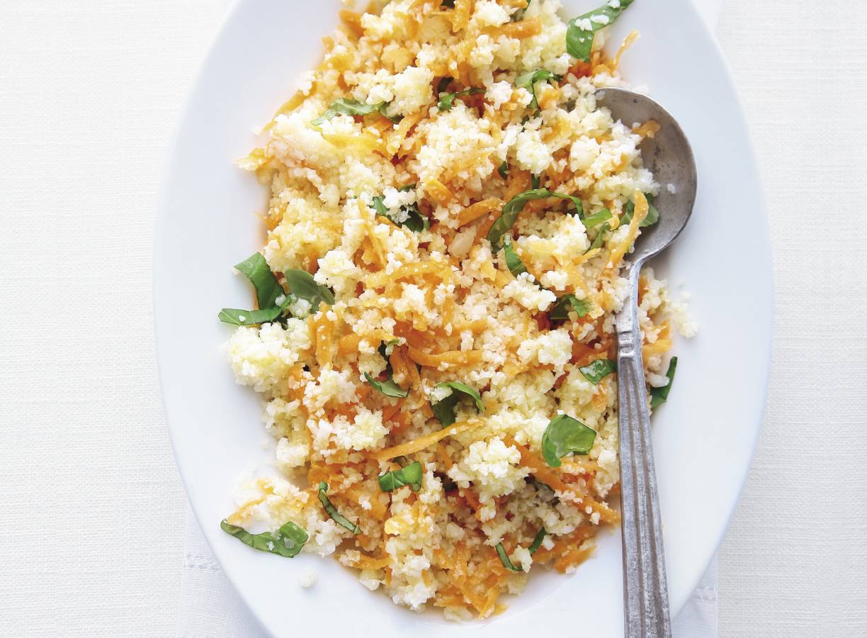 Couscous van bloemkool met wortel