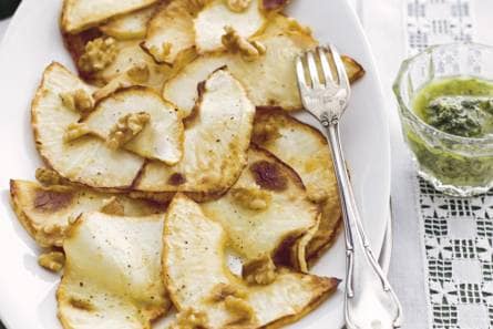 Knolselderij met pesto