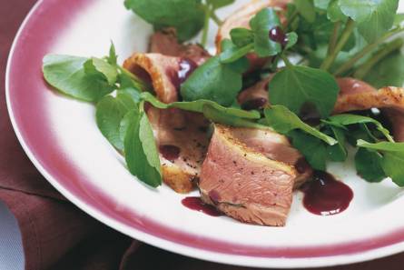 Eendenborstfilet met rode portsaus