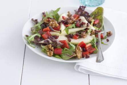 Salade met peer en walnoot