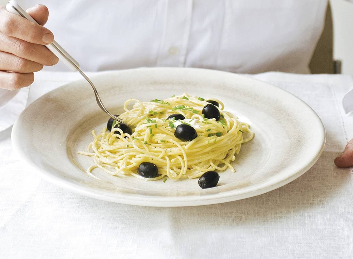 Romige citroenspaghetti