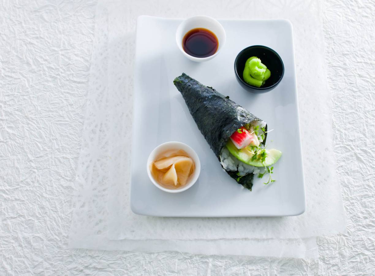 Temaki sushi (handgerolde sushi)