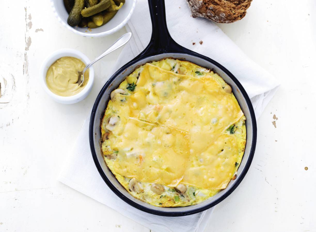 Boerenomelet met oude kaas