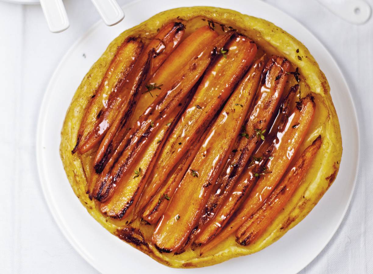 Rachel Khoo's tarte tatin met wortel