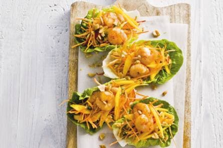 Vietnamese salade met garnalen