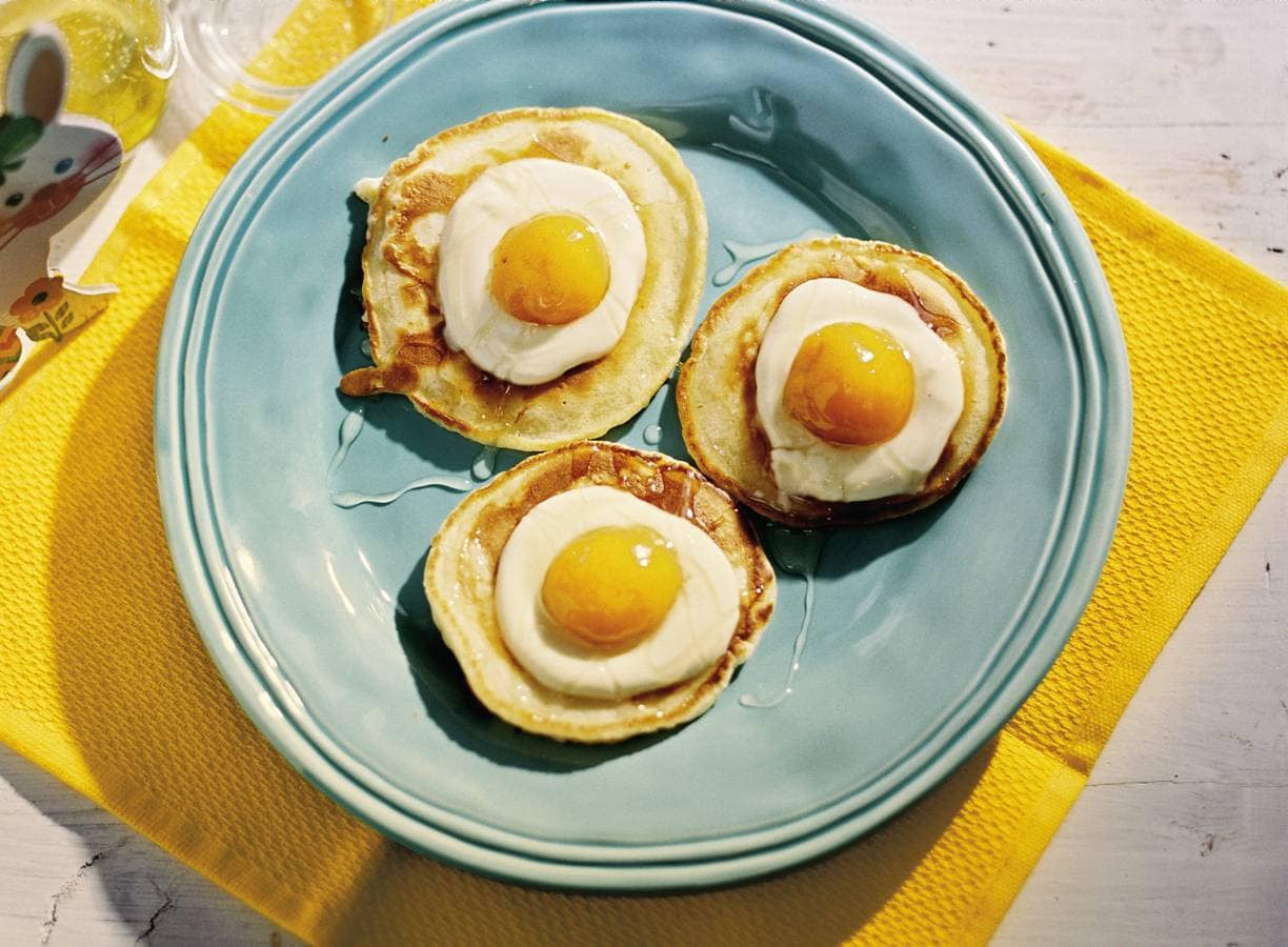 Pannenkoekjes met zoet spiegelei