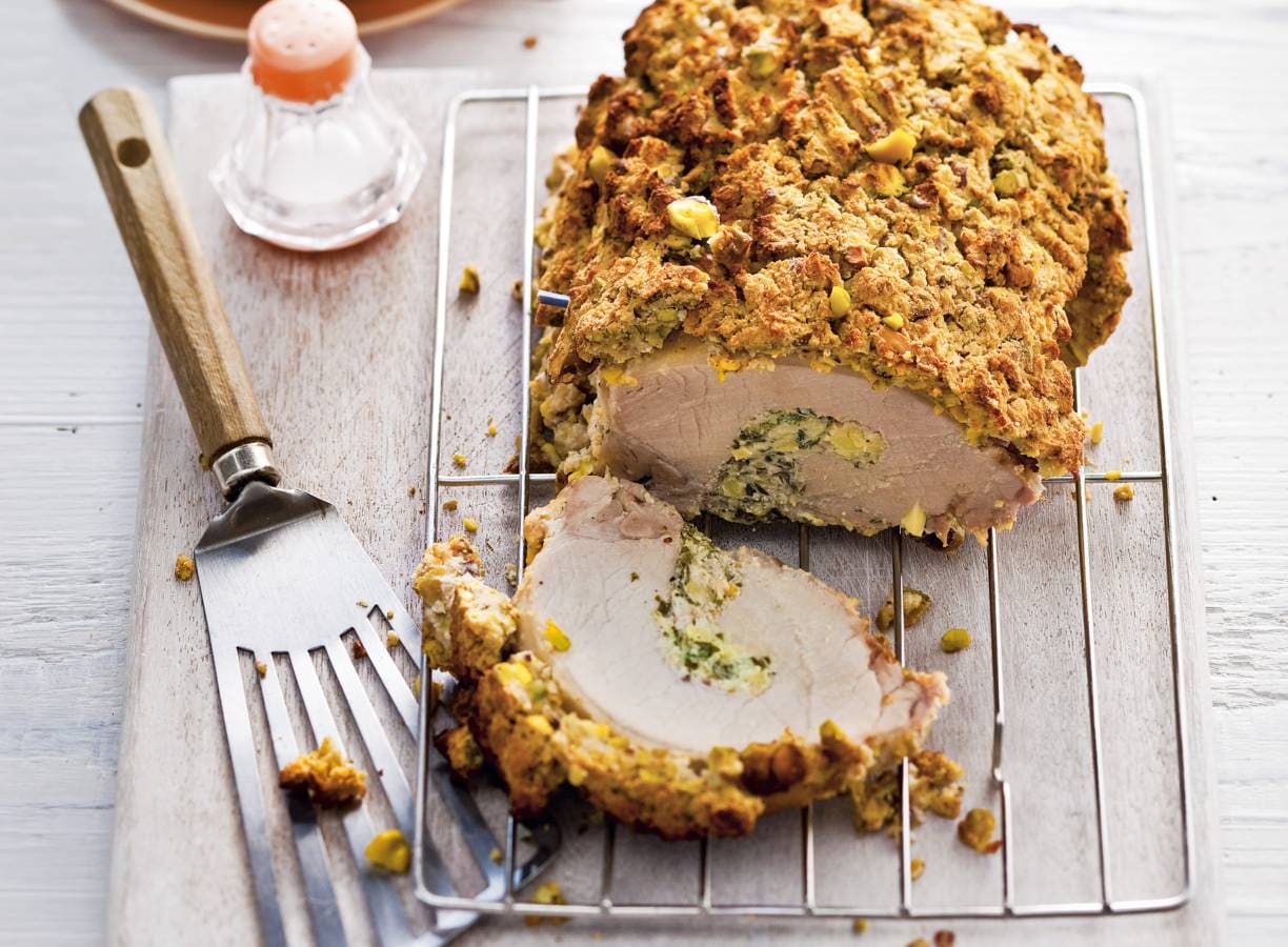 Rollade met pistachekorst