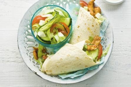 Wraps met shoarma en salade