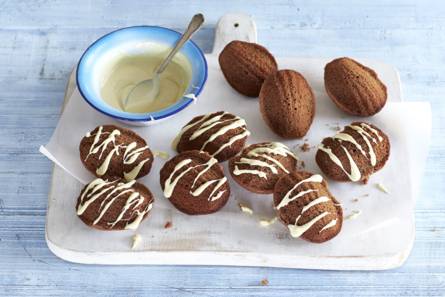 Chocolademadeleines met witte chocolade