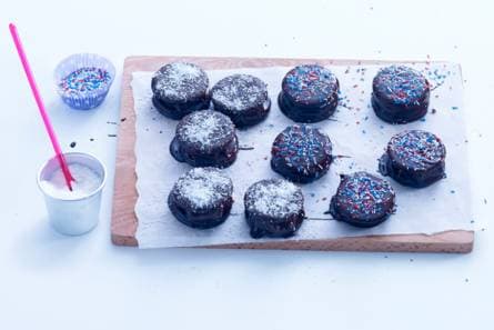 Marshmallowkoekjes met chocolade en hagelpret