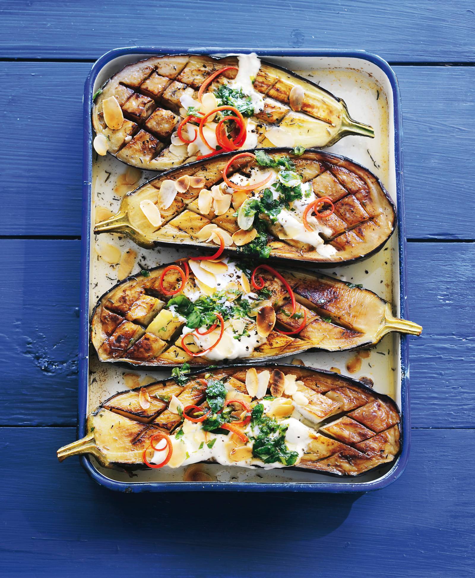 Aubergine uit de oven Populaire Allerhanderecepten Albert Heijn