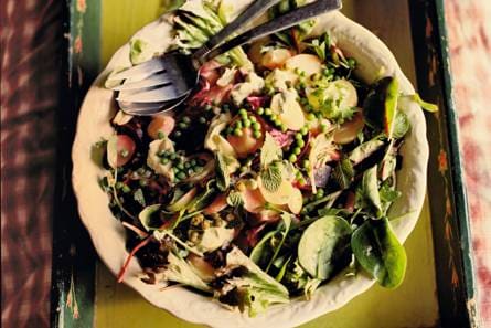 Aardappelsalade met doperwten