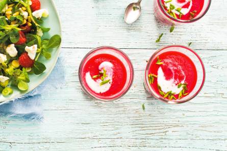 Bietengazpacho met yoghurt