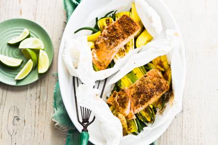 Zalmpakketje uit de oven