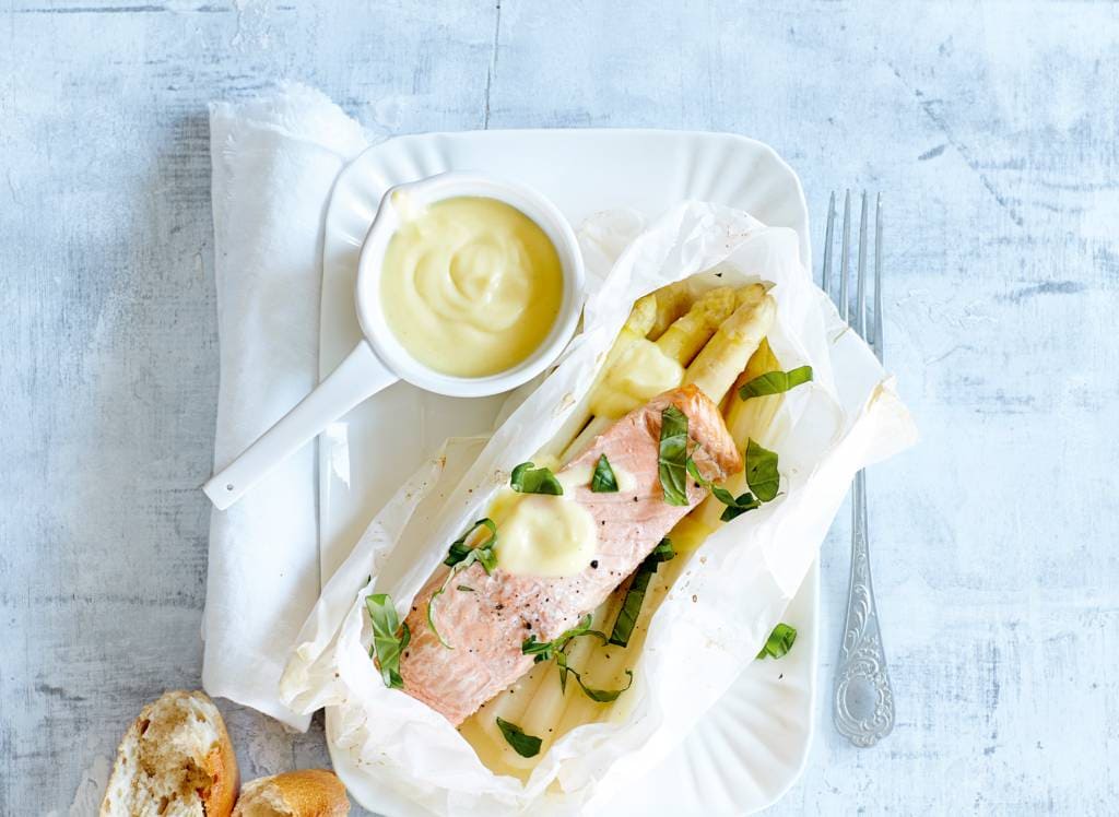 Asperges met zalm
