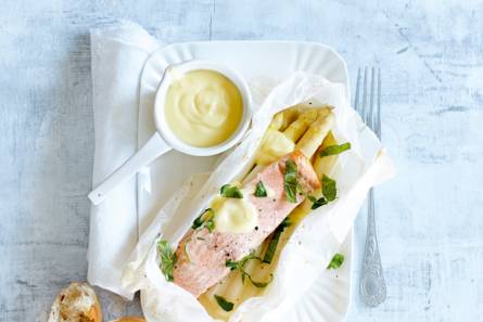 Asperge-zalmpakketje