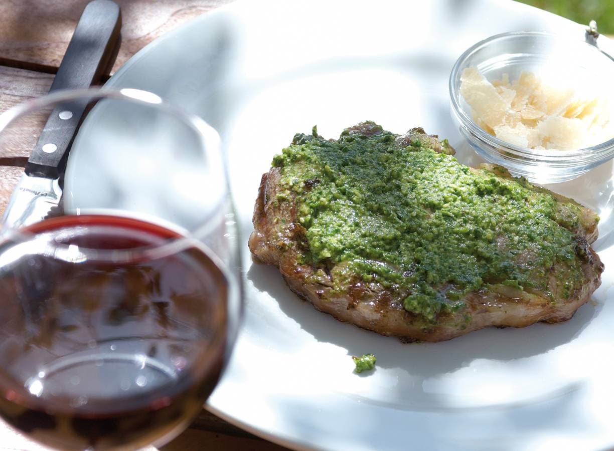 Ribeye met rucolapesto