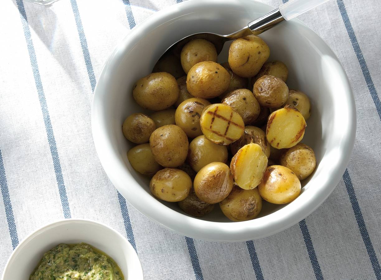 Krielaardappels met salsa verde